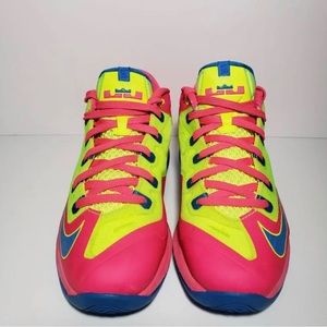 Worn 1 time Nike Air‎ Lebron Xl Max low Blue Cobalt Blue Volt 2014 Youth Size 6Y